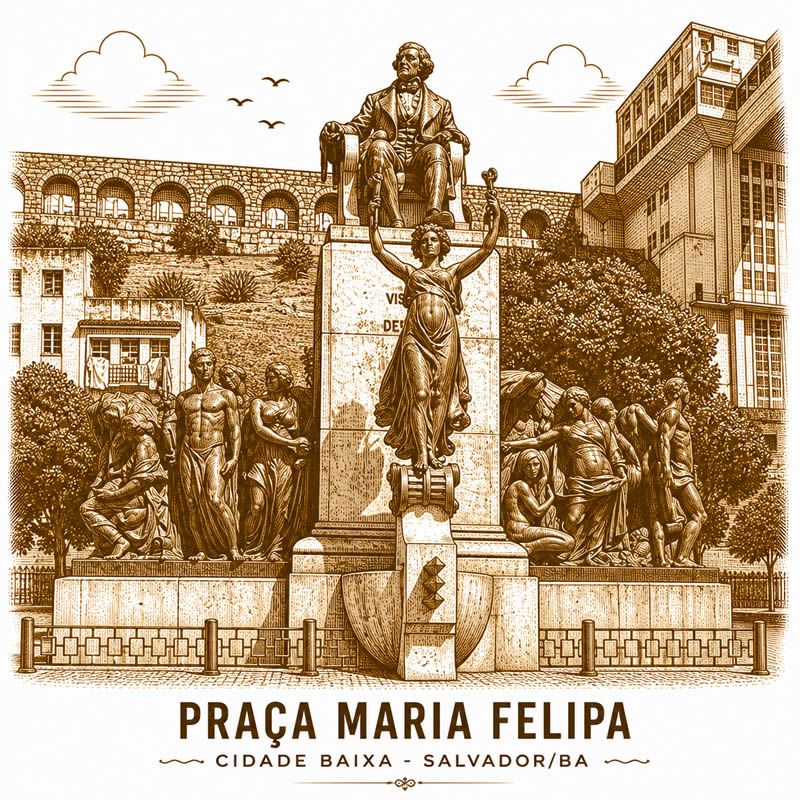 Praça Maria Felipa antiga Praça Visconde de Cayru