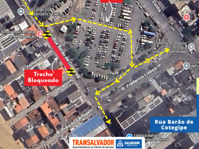 Trecho da Rua Barão de Cotegipe será interditado temporariamente para obra de drenagem